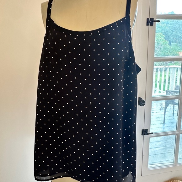 Blouse set. Cami is lined. Polka dots - Picture 3 of 8